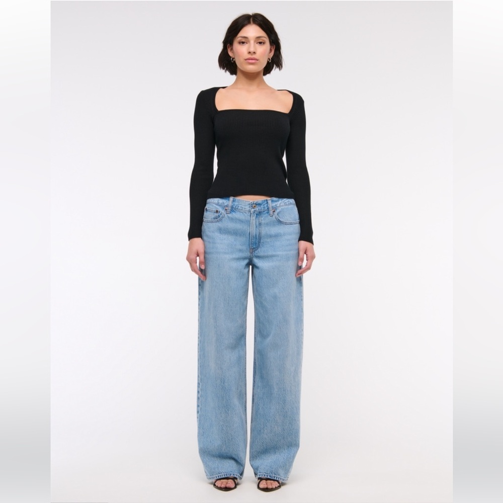 Abercrombie Low Rise Wide Leg Jeans
